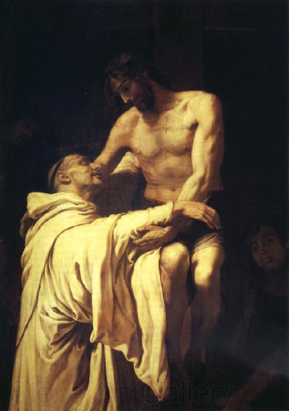 RIBALTA, Francisco Christ Embracing St.Bernard Norge oil painting art